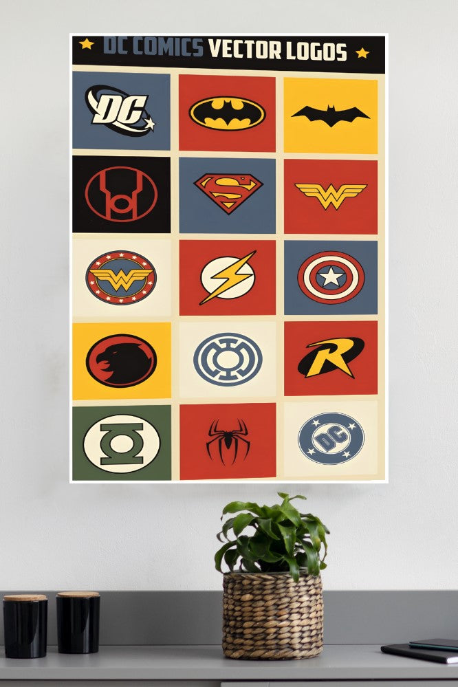 Hero Symbols Collection Poster | Superhero Posters