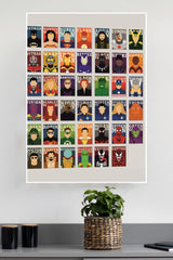 Heroes in Minimal Poster | Superhero Posters