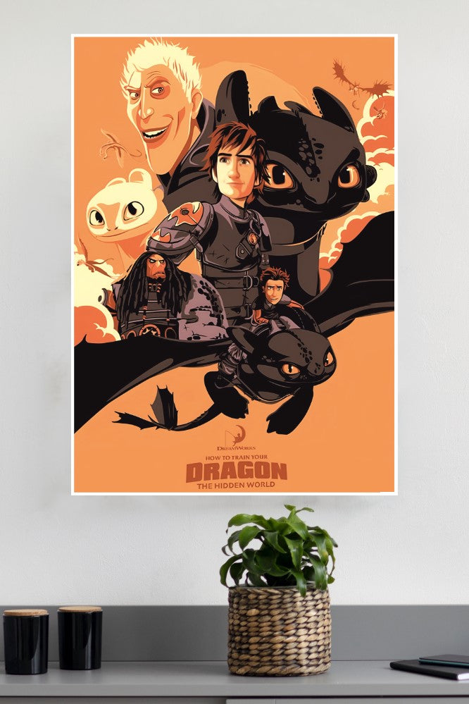 How To Train Your Dragons Poster | Animated Movie Posters