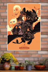 How To Train Your Dragons Poster | Animated Movie Posters