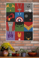 Icons of Heroism Poster | Superhero Posters