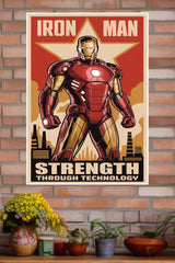 Iron Man Strength Through Technology Wall Poster | Superhero Posters