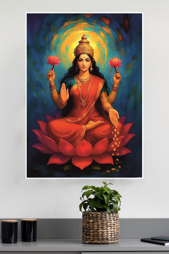 Maa Lakshmi–Goddess of Wealth Poster | God Posters