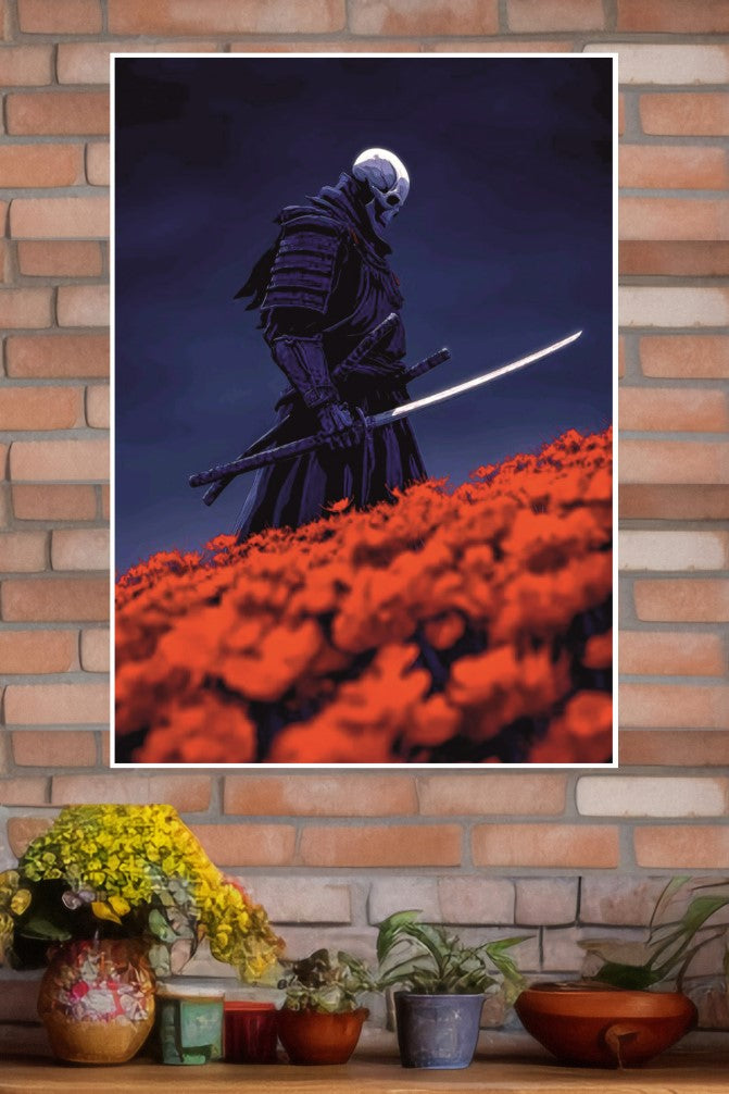 Midnight Bloom Poster | Samurai Warrior Poster