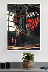 Never Give Up Poster | Gym and Motivational Quotes Posters