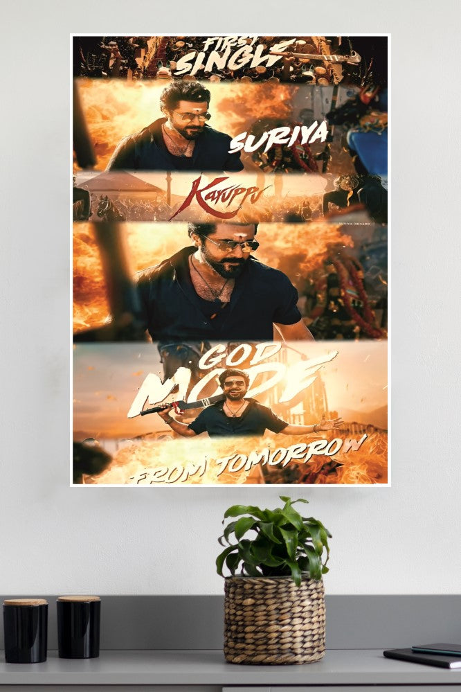 Suriya God Mode Activated karupa Poster | Tollywood Movies Posters