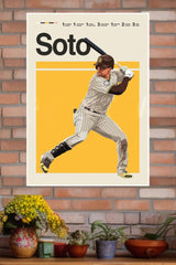 Soto Yellow Poster | Baseball Posters