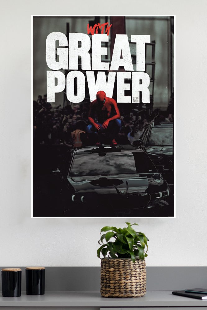 Spider Man With Great Power Poster | Superhero Posters