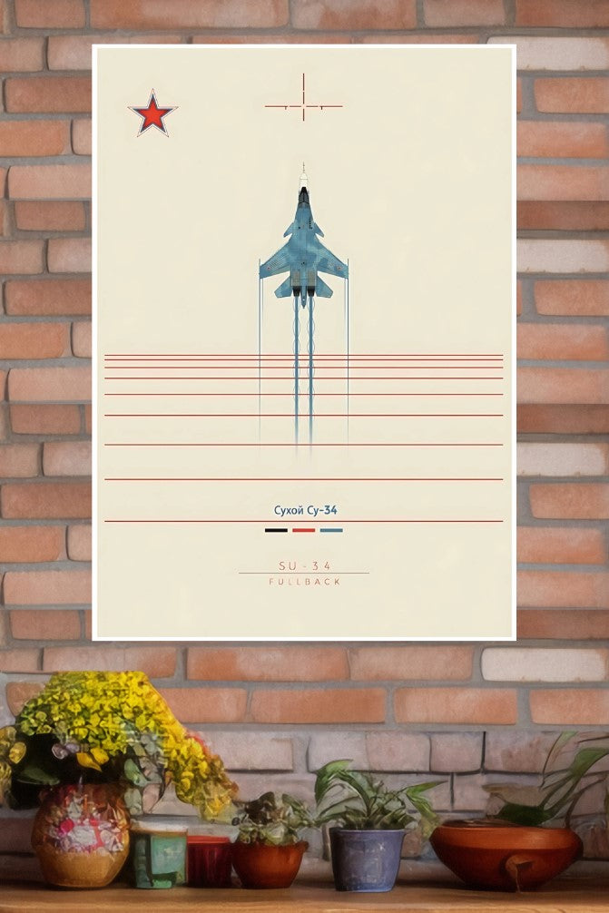 Sukhoi Su-34 fullback Poster | Fighter Plane Posters