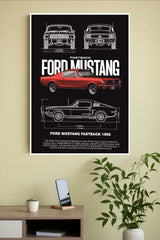 1965 Ford Mustang Fastback Poster | Cars Posters