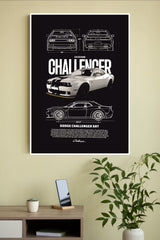 2018 Dodge Challenger SRT Hellcat Widebody Poster | Cars Posters