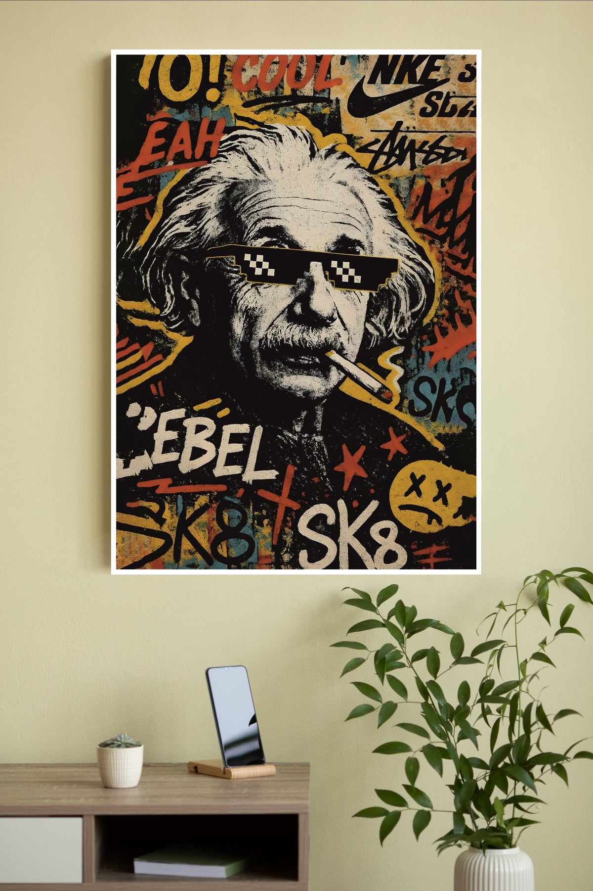 funky scientist Brains with Attitude Poster| Power full man Poster