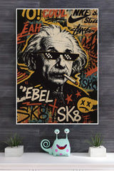 funky scientist Brains with Attitude Poster| Power full man Poster
