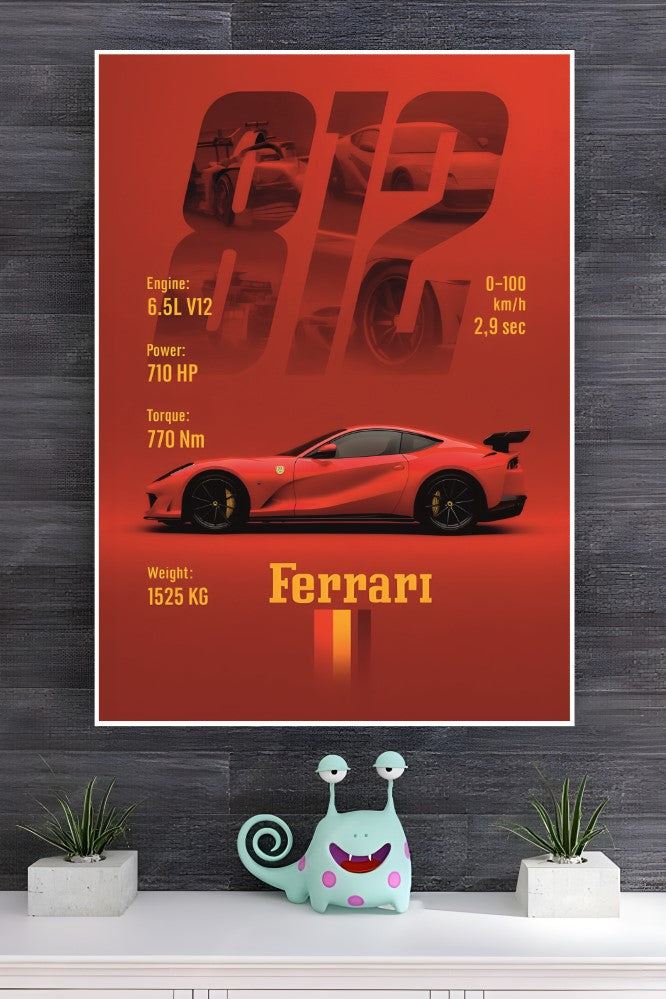 Ferrari 812 Super fast Poster | Cars Posters