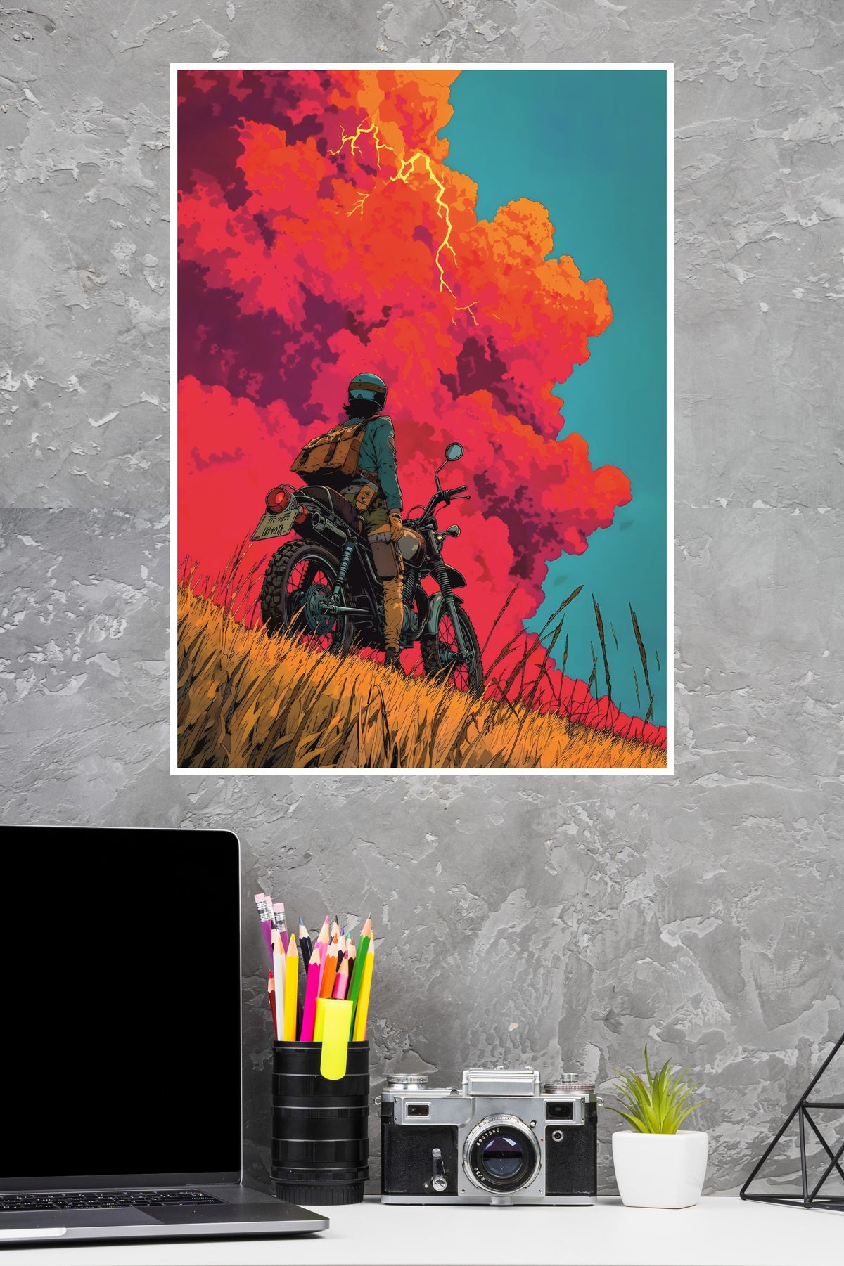 Ride Into the Storm Poster | Bike Posters