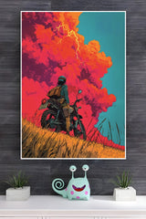 Ride Into the Storm Poster | Bike Posters