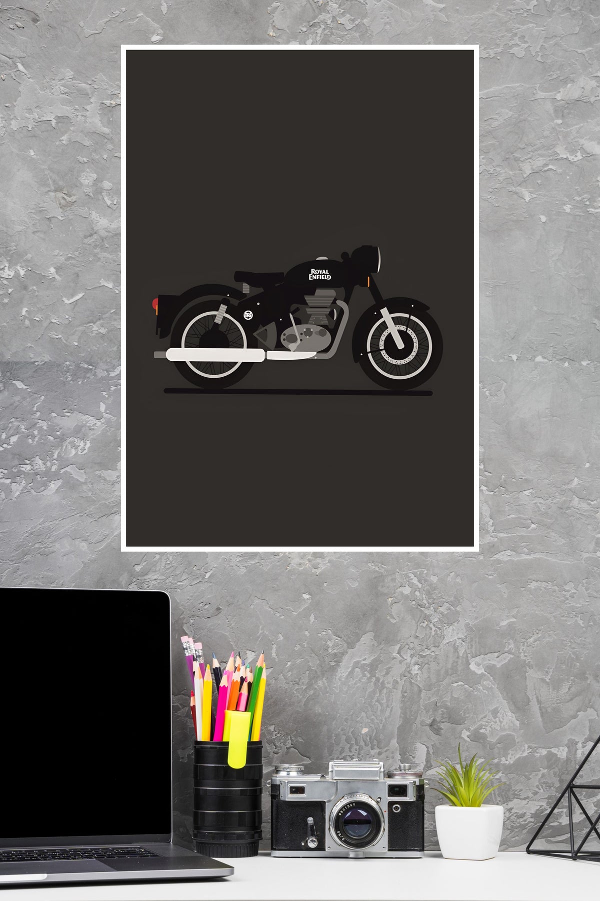 Royal Enfield Classic 350 Minimalist Poster | Bike Posters