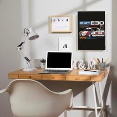 BMW E30 M3 White Poster | Cars Posters