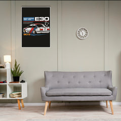 BMW E30 M3 White Poster | Cars Posters
