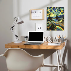 Brushstrokes of Rio Poster | Moon Light Sky Posters