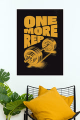 One More Rep Poster | Gym and Motivational Quotes Posters