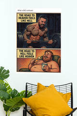Pain Now Peace Later Poster | Gym and Motivational Quotes Posters