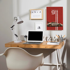 Porsche 911 GT3 RS(996) In White Poster | Cars Posters