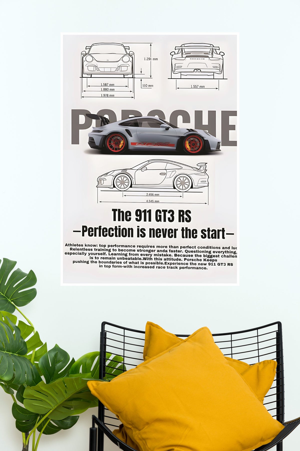 Porsche 911 GT3 RS(996) White Poster | Cars Posters