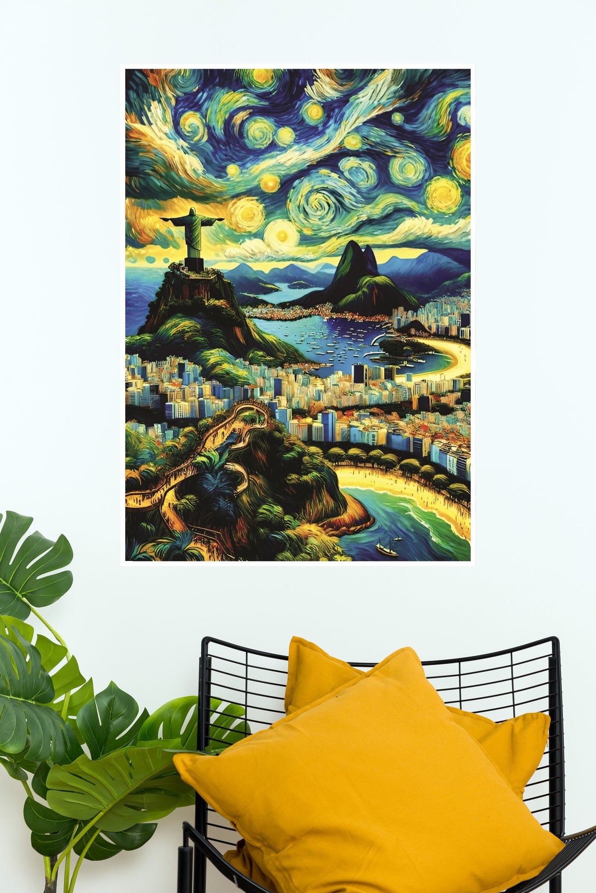 Starry Rio Poster | Moon Light Sky Posters