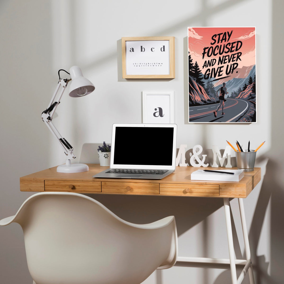 Stay Focused Poster | Gym and Motivational Quotes Posters