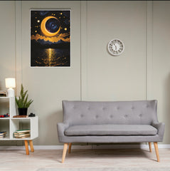 Tropical Starry Night Poster | Moon Light Sky Posters