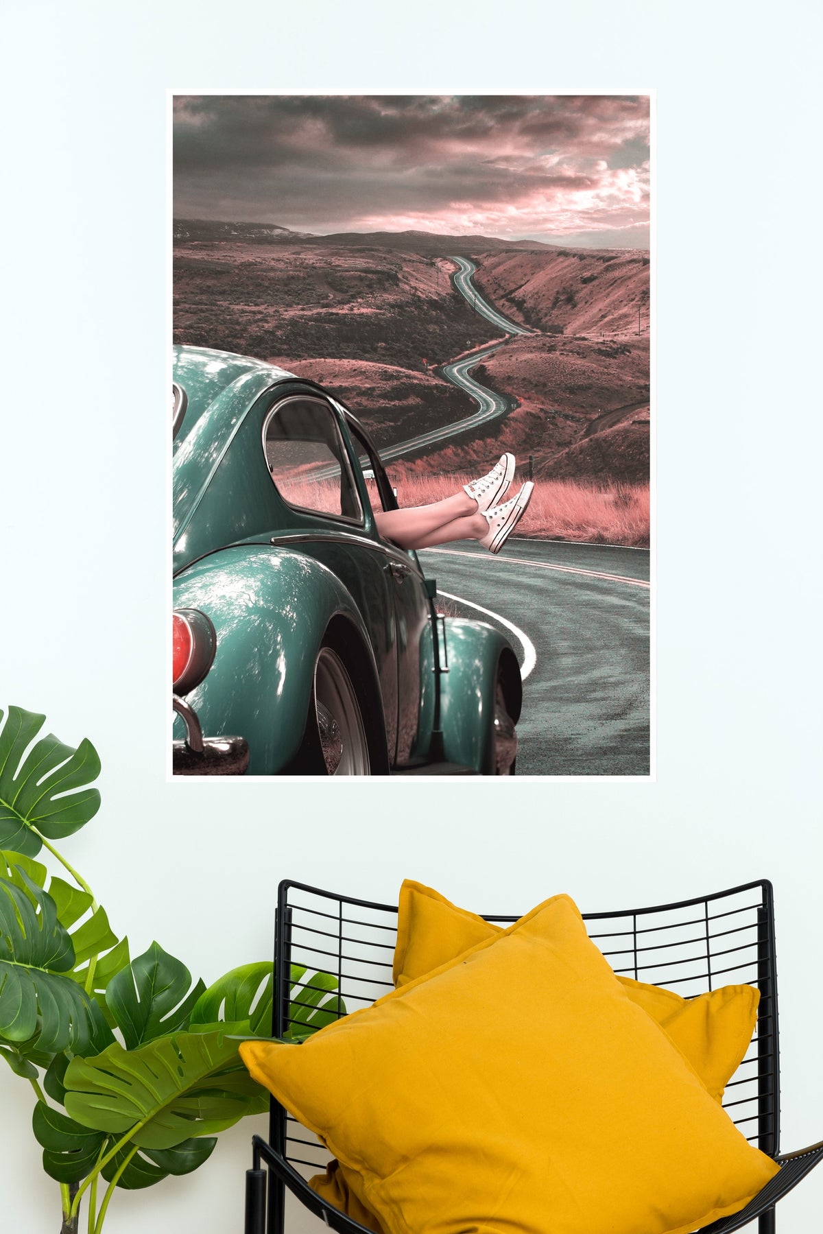Volkswagen Beetle Blue Poster | Cars Posters