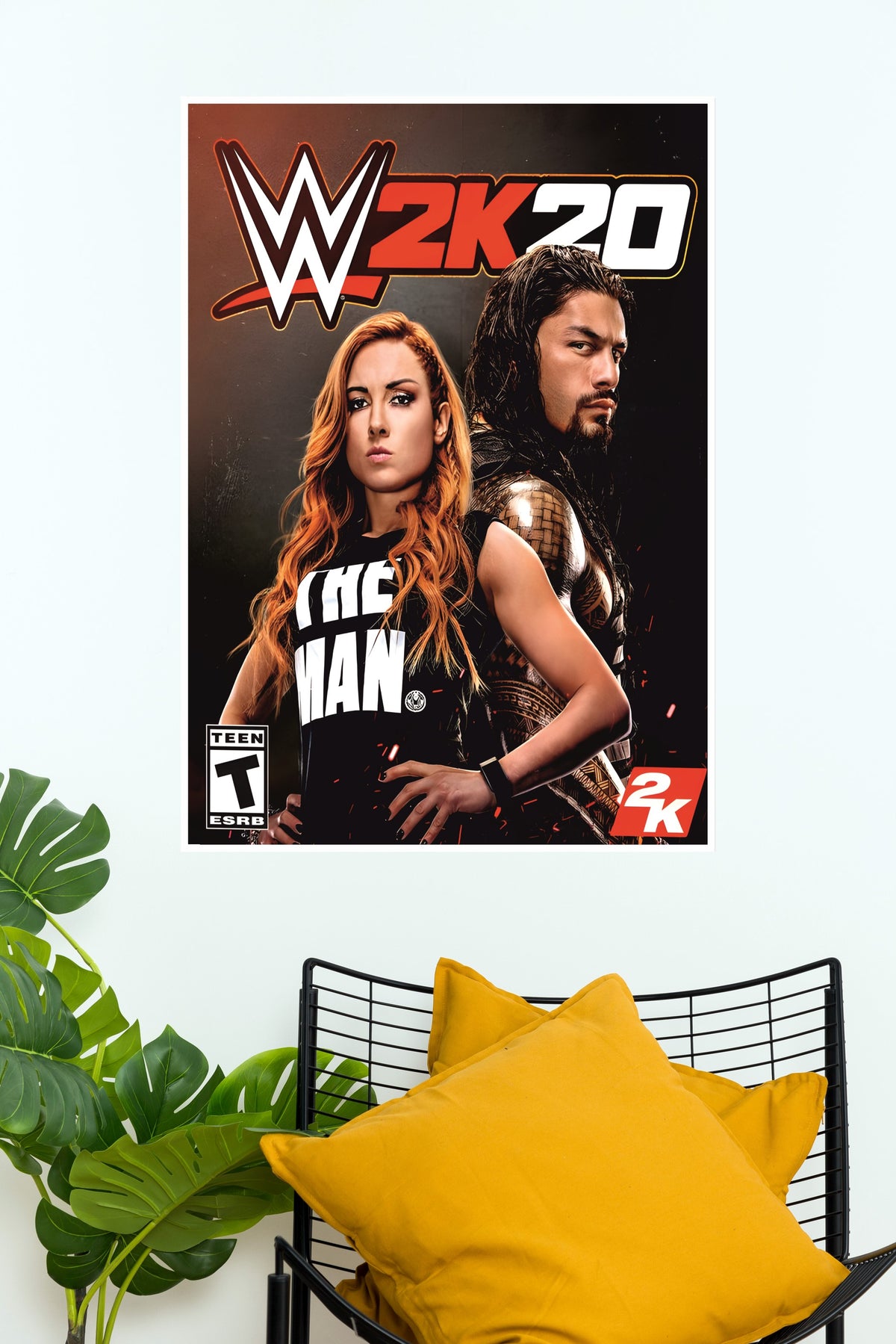 WWE 2K20 Becky Lynch & Roman Reigns Poster | WWE Champions Poster
