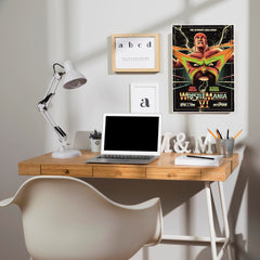 WWE Wrestle Mania VI1990 Retro Poster | WWE Champions Poster