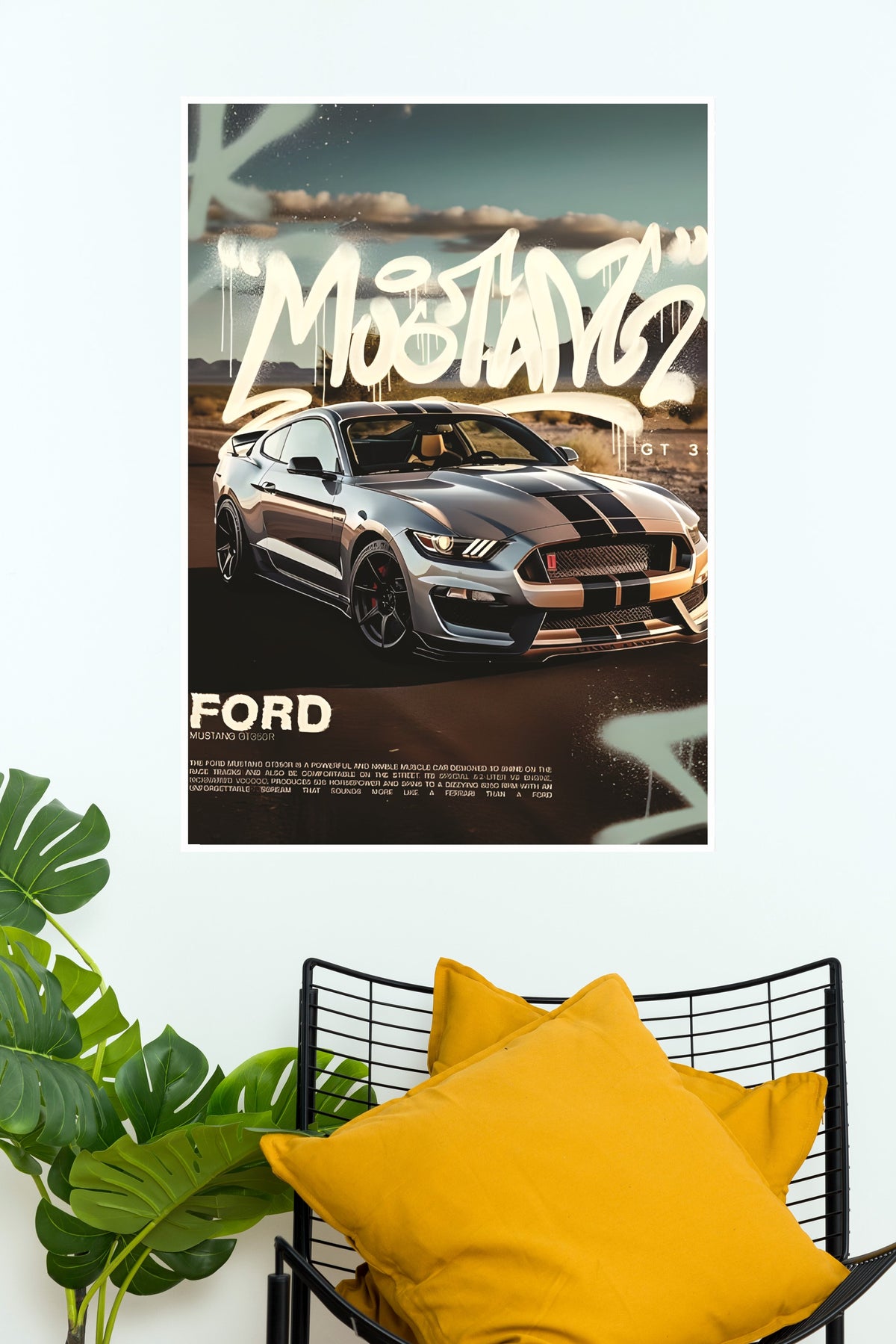 White Mustang Poster | Cars Posters
