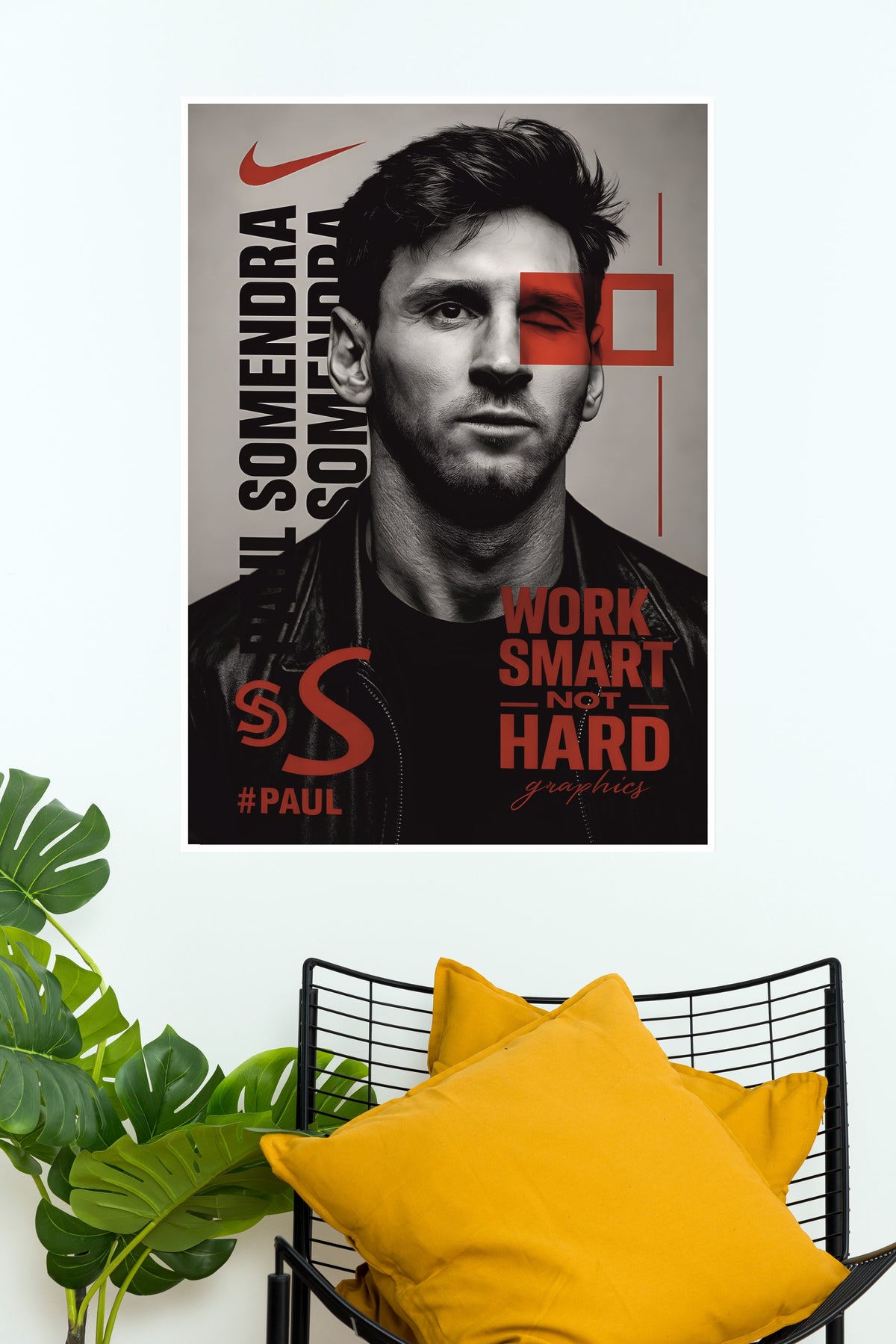 Work Smart Not Hard Poster | Power Full Man Poster