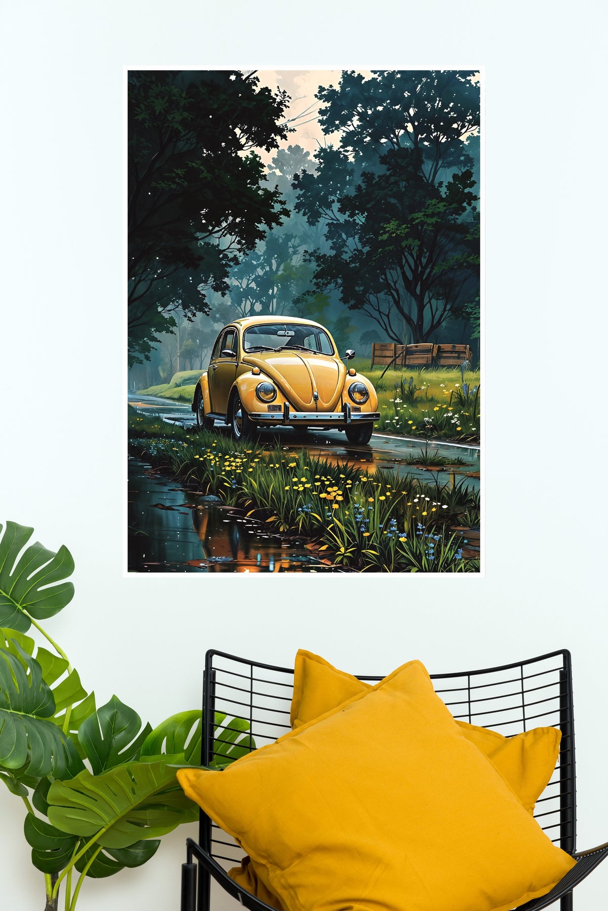 Yellow Car Poster | Cars Posters