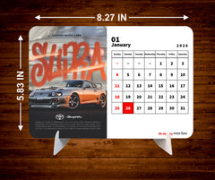 SUPER Car Collection Premium Table Desk Calendar