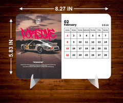 SUPER Car Premium Table Desk Calendar