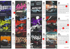 Luxury Car Collection Premium Table Desk Calendar