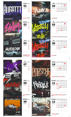Luxury Car Collection Premium Table Desk Calendar