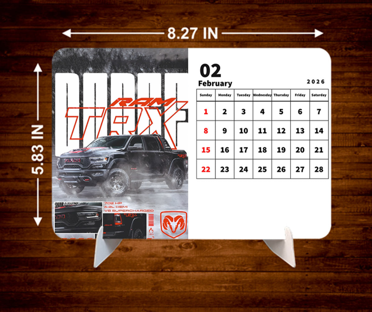 Luxury Car Premium Table Desk Calendar