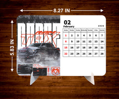 Luxury Car Premium Table Desk Calendar