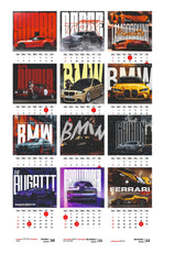 Car Collection Premium Table Desk Calendar