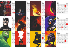 SUPER HERO Premium Table Desk Calendar