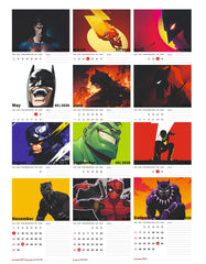 SUPER HERO Premium Table Desk Calendar