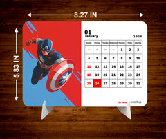 SUPER ANIME HERO Premium Table Desk Calendar