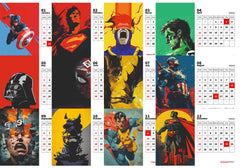 SUPER ANIME HERO Premium Table Desk Calendar