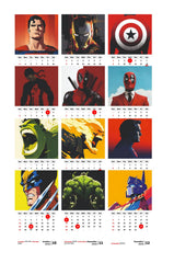 SUPER HERO MAN Premium Table Desk Calendar
