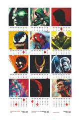 ANIME HERO MAN Premium Table Desk Calendar